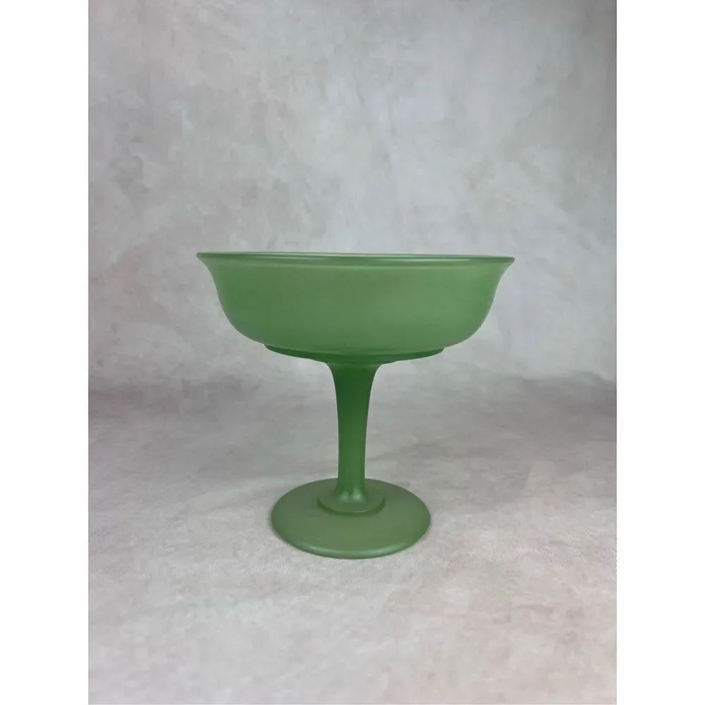 Vintage Antique EAPG Green Glass Dish Lancaster Glass Co 1920s